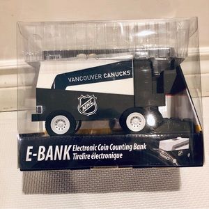 NHL Canucks Electronic Coin Counting Bank Collectible